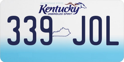 KY license plate 339JOL
