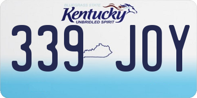 KY license plate 339JOY