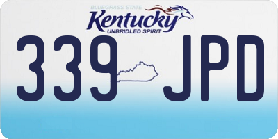 KY license plate 339JPD