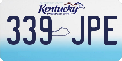 KY license plate 339JPE