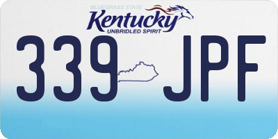 KY license plate 339JPF