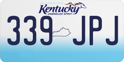 KY license plate 339JPJ