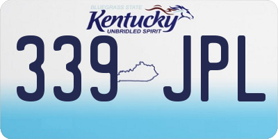 KY license plate 339JPL
