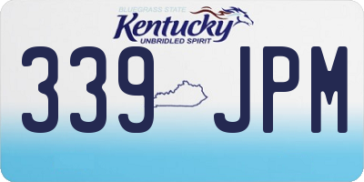 KY license plate 339JPM