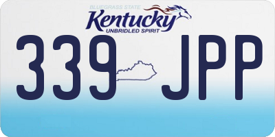 KY license plate 339JPP