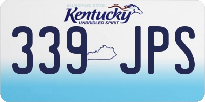 KY license plate 339JPS