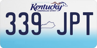 KY license plate 339JPT