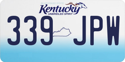 KY license plate 339JPW