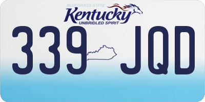 KY license plate 339JQD