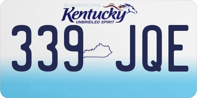KY license plate 339JQE