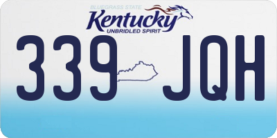 KY license plate 339JQH