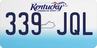 KY license plate 339JQL