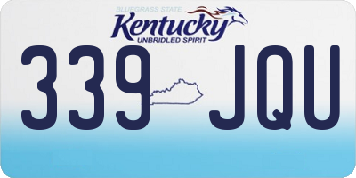 KY license plate 339JQU