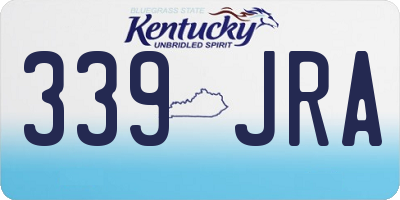 KY license plate 339JRA
