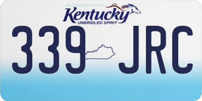 KY license plate 339JRC