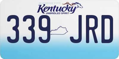 KY license plate 339JRD