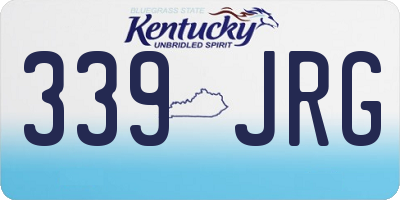 KY license plate 339JRG