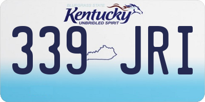 KY license plate 339JRI