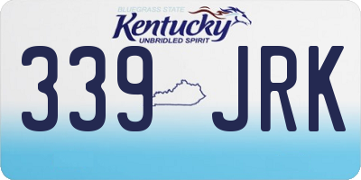 KY license plate 339JRK