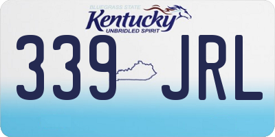 KY license plate 339JRL