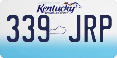 KY license plate 339JRP