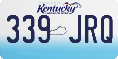 KY license plate 339JRQ