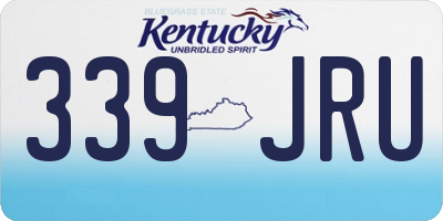 KY license plate 339JRU