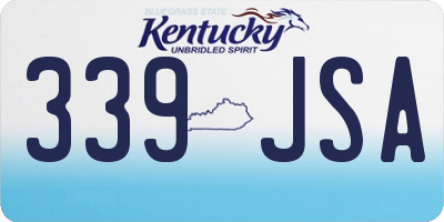 KY license plate 339JSA