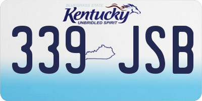 KY license plate 339JSB