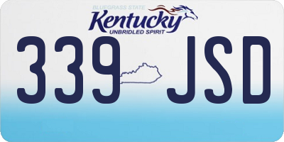 KY license plate 339JSD