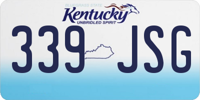 KY license plate 339JSG