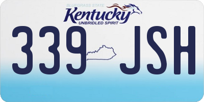 KY license plate 339JSH