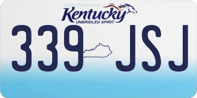 KY license plate 339JSJ