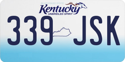 KY license plate 339JSK