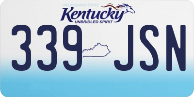 KY license plate 339JSN