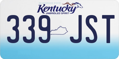 KY license plate 339JST