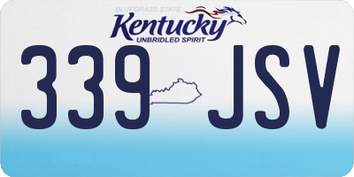 KY license plate 339JSV