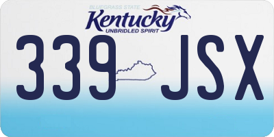 KY license plate 339JSX