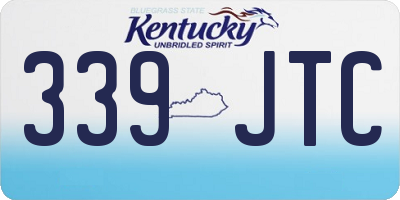 KY license plate 339JTC