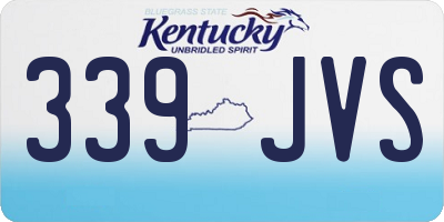 KY license plate 339JVS