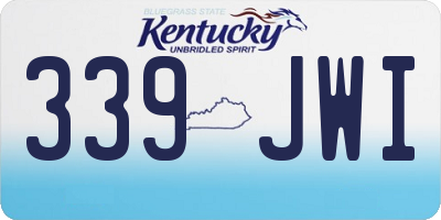 KY license plate 339JWI