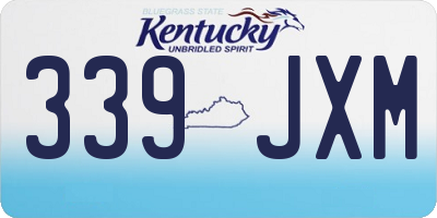 KY license plate 339JXM