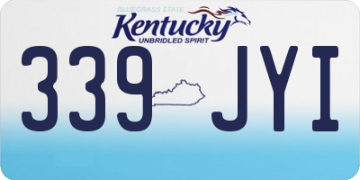 KY license plate 339JYI