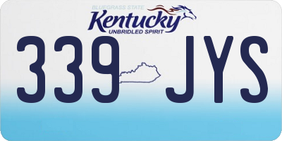 KY license plate 339JYS