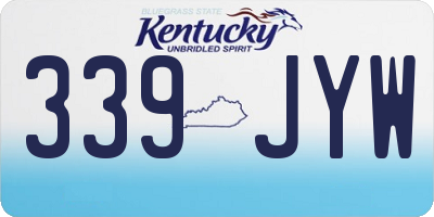 KY license plate 339JYW