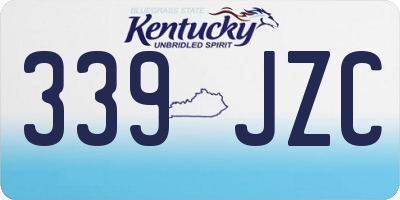 KY license plate 339JZC