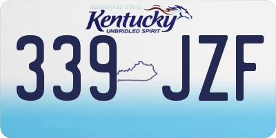 KY license plate 339JZF