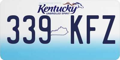 KY license plate 339KFZ
