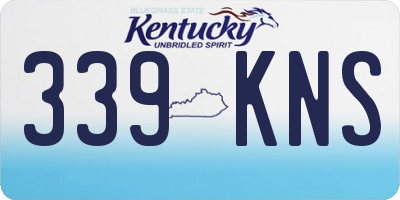 KY license plate 339KNS