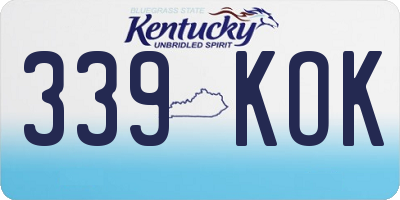 KY license plate 339KOK